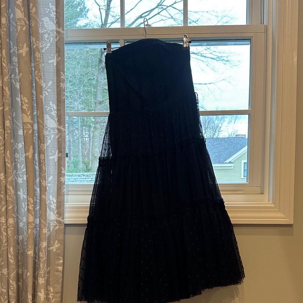 Betsey Johnson Black Strapless Dress
